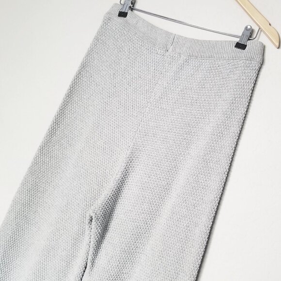 Free People Beach Hailee Knit High Rise Cropped Wide Leg Pants Light Gray Size L - Picture 11 of 15